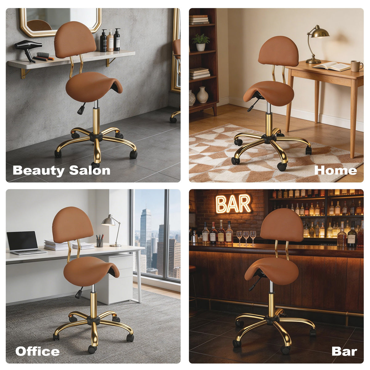 Heavy Duty Adjustable Office Drafting Stool with 400 Lb Capacity, Swivel & Hydraulic Height