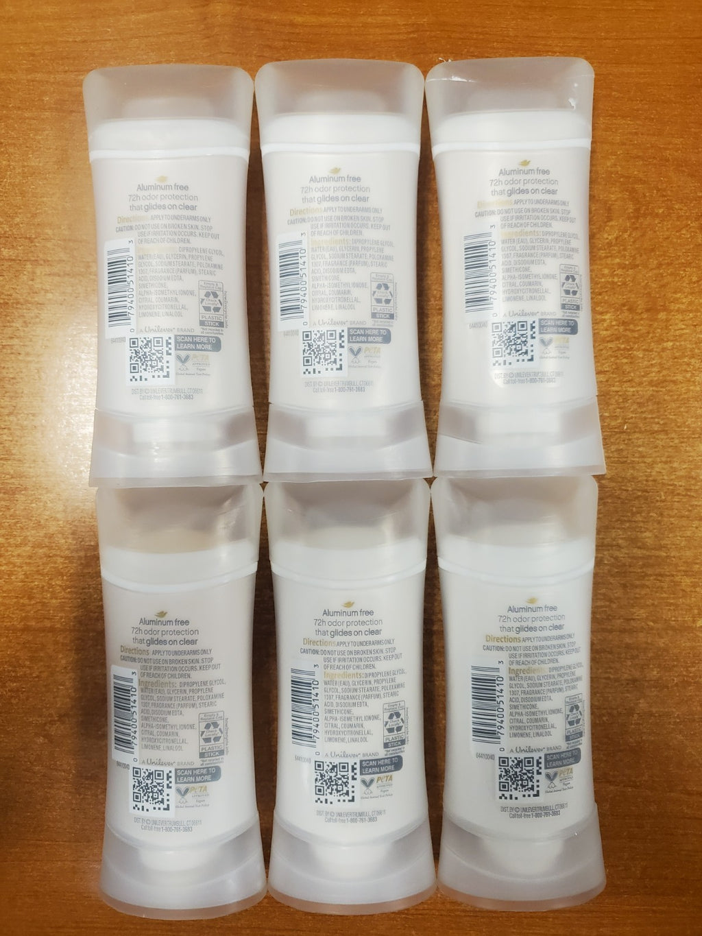 Dove Aluminum Free Deodorant Stick with Dragon Fruit & Coconut - 6 Pack, 2.6oz