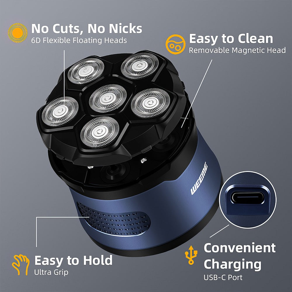 Cordless 5D Head Shaver Men’s Electric Trimmer Wet Dry Rechargeable Razor