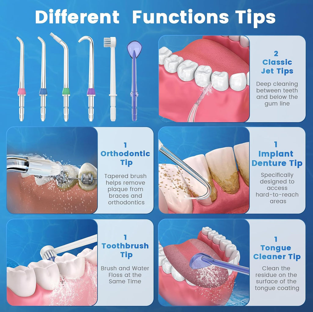 Water Flosser Replacement Tips for Aquarius, Complete Care & Nano Models