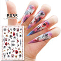 Halloween 3D Nail Art Stickers Skeleton Ghost Pumpkin RIP Zombies