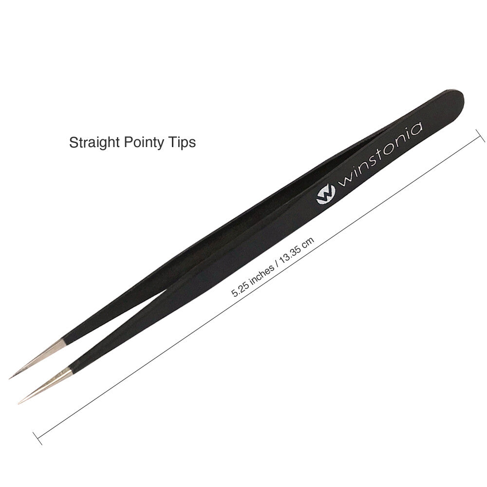 Professional Stainless Steel Tweezers Set for Manicure Eyebrows & Blackhead Removal