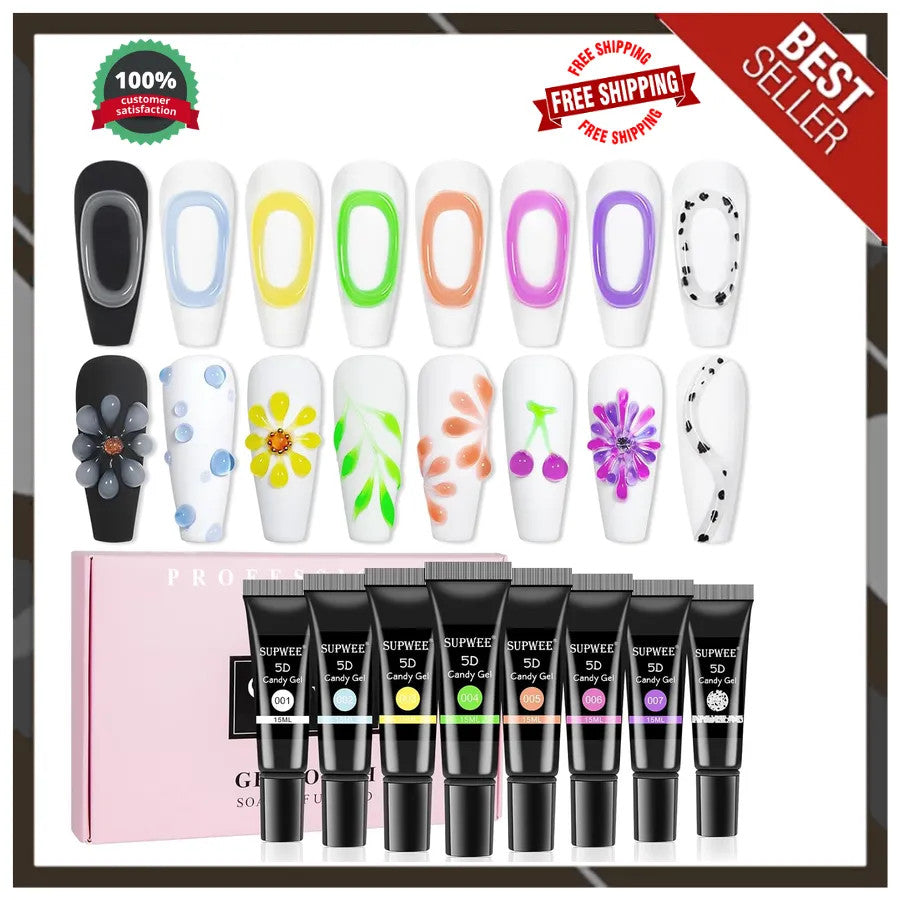 3D Nail Art Sculpting Gel Clear for Carving & Painting - DIY Manicure