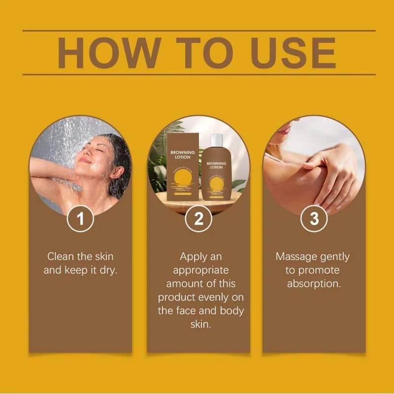 Deep Moisturizing Herbal Skin Tanning Lotion 100g for Face & Body