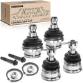 Set of 4 Nissan Front Upper & Lower Ball Joints Kit Replacement Suspension Parts