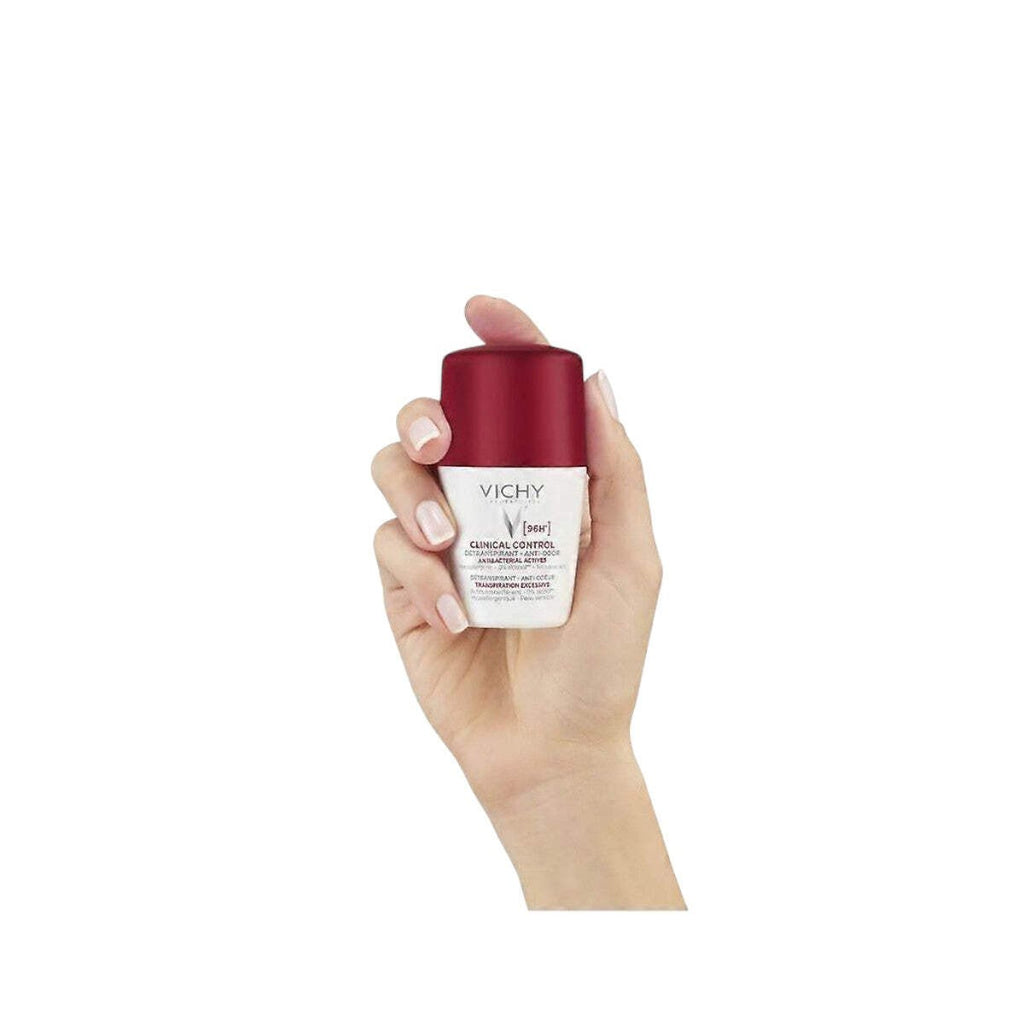 Vichy Clinical Control 96H Anti-Odor Roll-On Deodorant 2 Pack - Long-Lasting, Sensitive Skin
