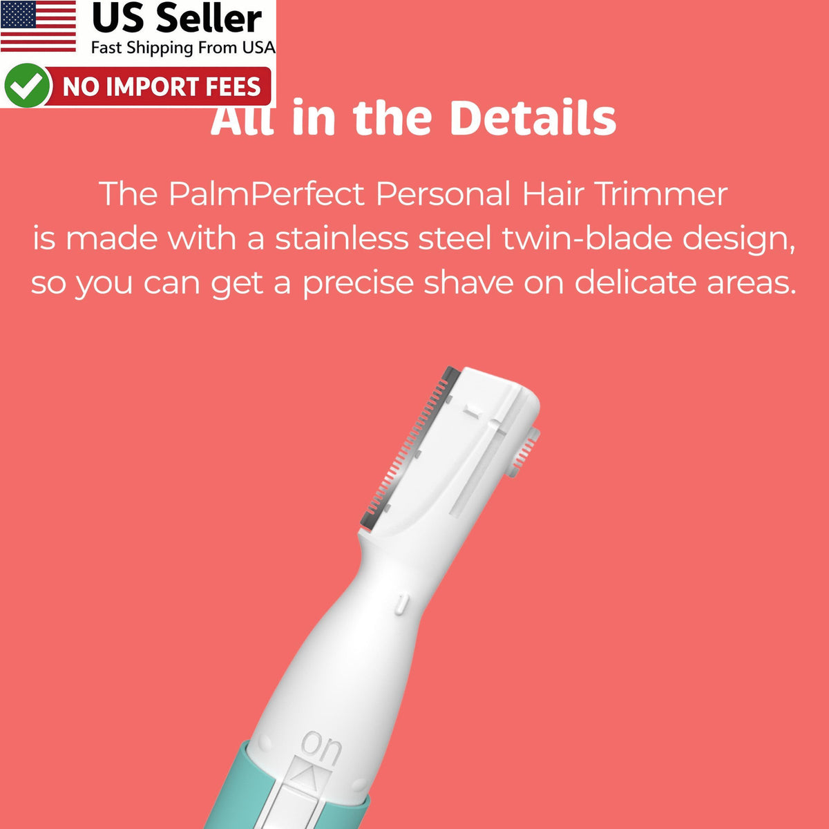 Personal Hair Trimmer for Eyebrows Nose Lip - Painless Grooming Kit