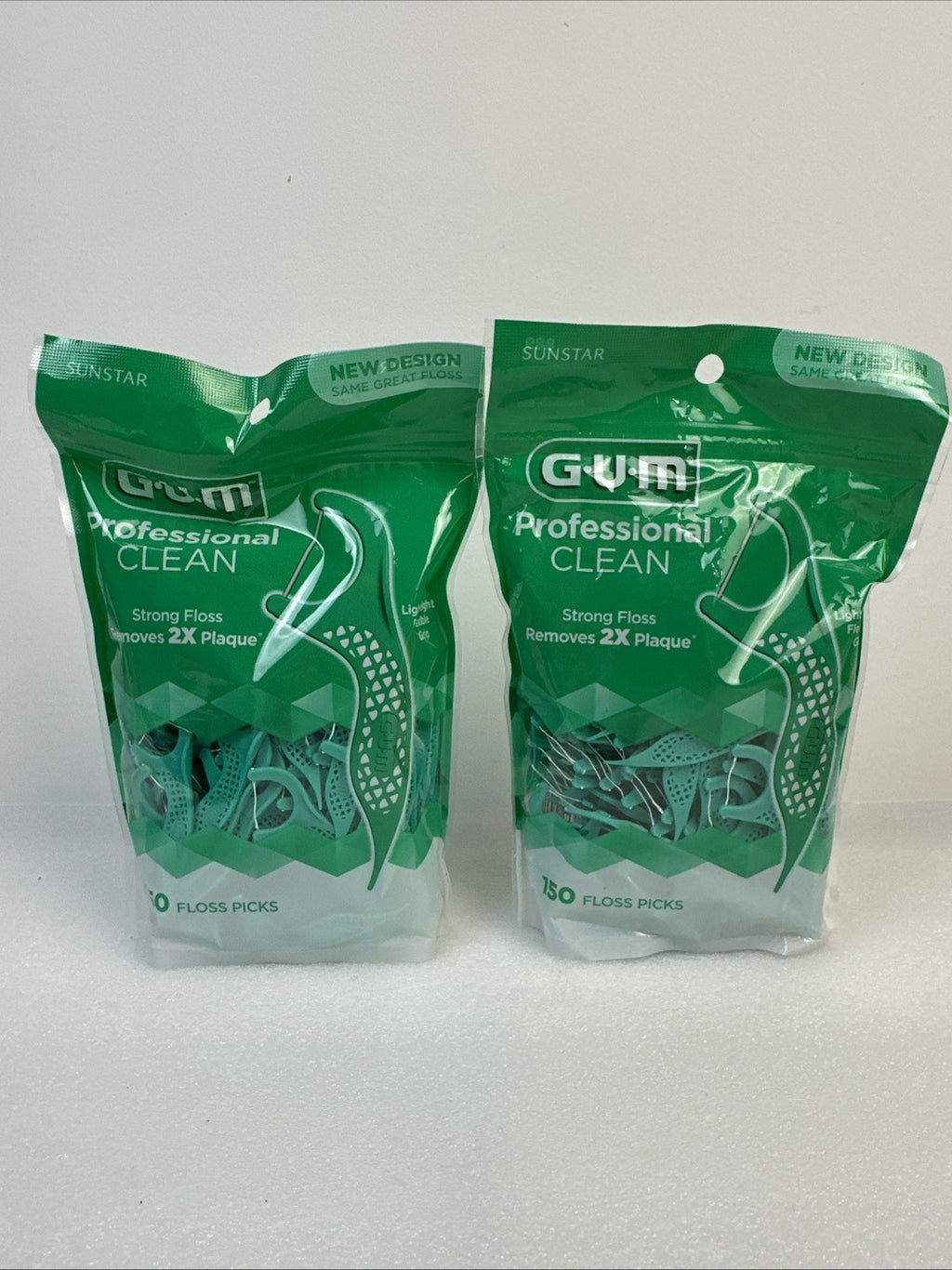 300 Mint Dental Floss Picks - Professional Oral Care, 2 Packs of 150