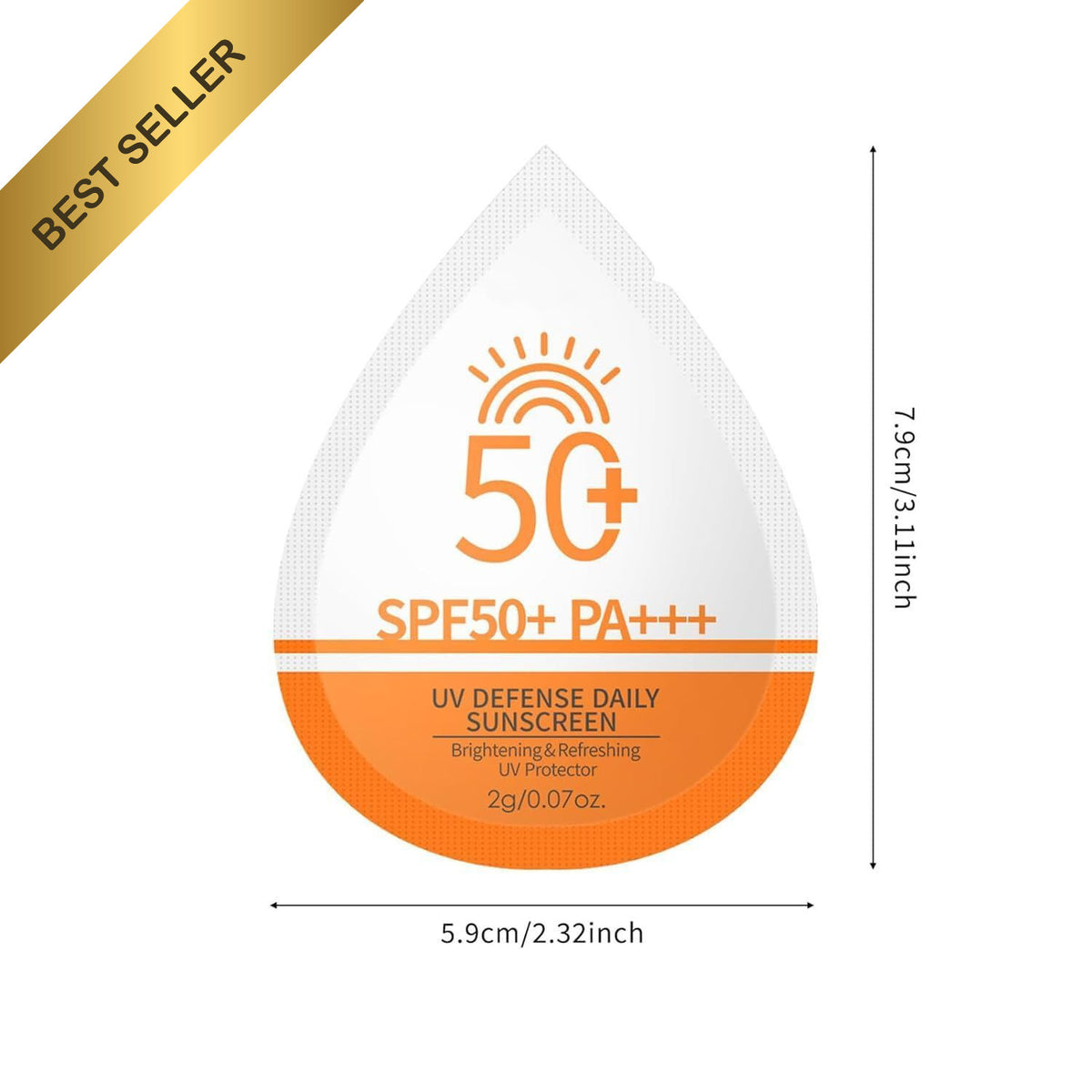 Travel Size SPF 50+ Sunscreen Pack - 30 Mini Face & Body Lotion Packets