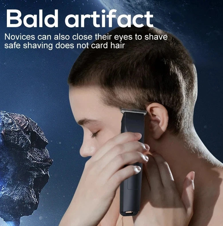 Rechargeable Men's Electric Beard Trimmer with Adjustable Cutter Head USB Charging