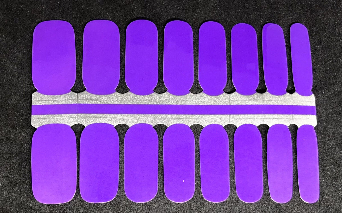 Color Nail Polish Strips 16-Pack Thermal Purple Pink Nail Wraps