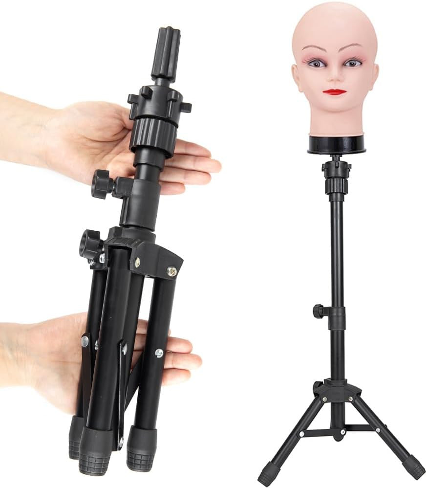 25 Inch Adjustable Wig Stand Tripod for Hairdressing & Styling
