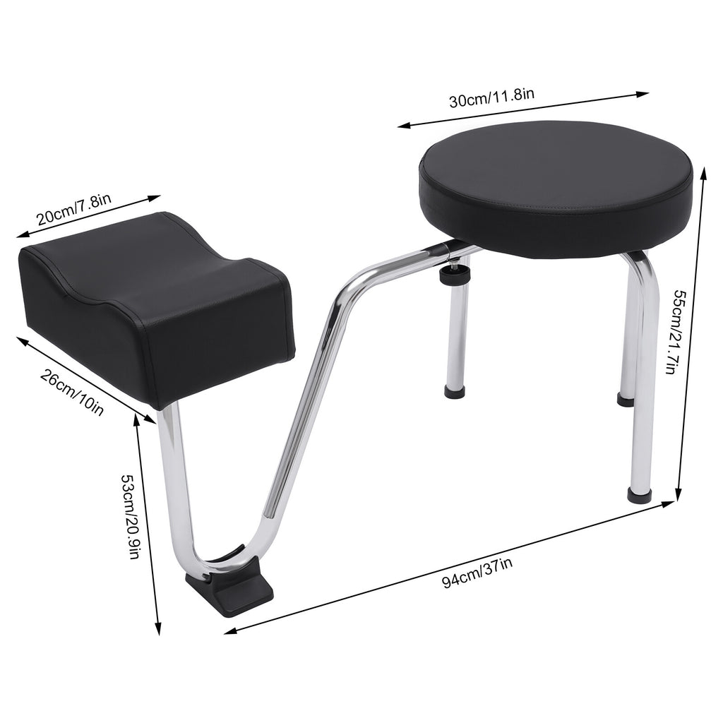 Adjustable Pedicure Stool Foot Rest Chair for Salon Spa