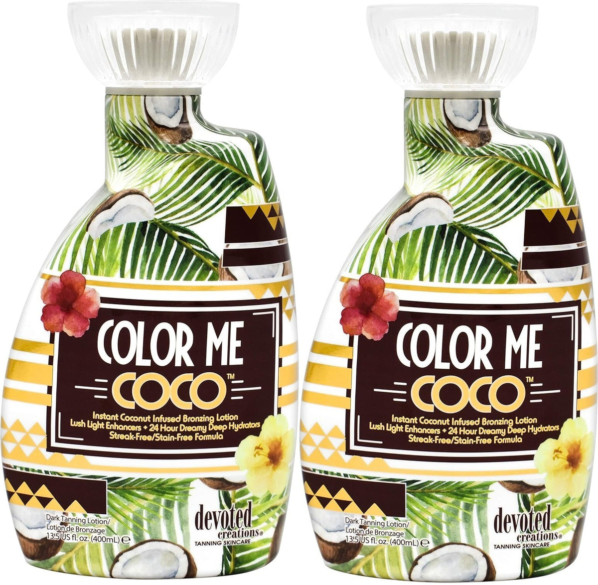 Coconut Tanning Lotion - Natural Bronzer & Anti-Aging Formula 13.5oz