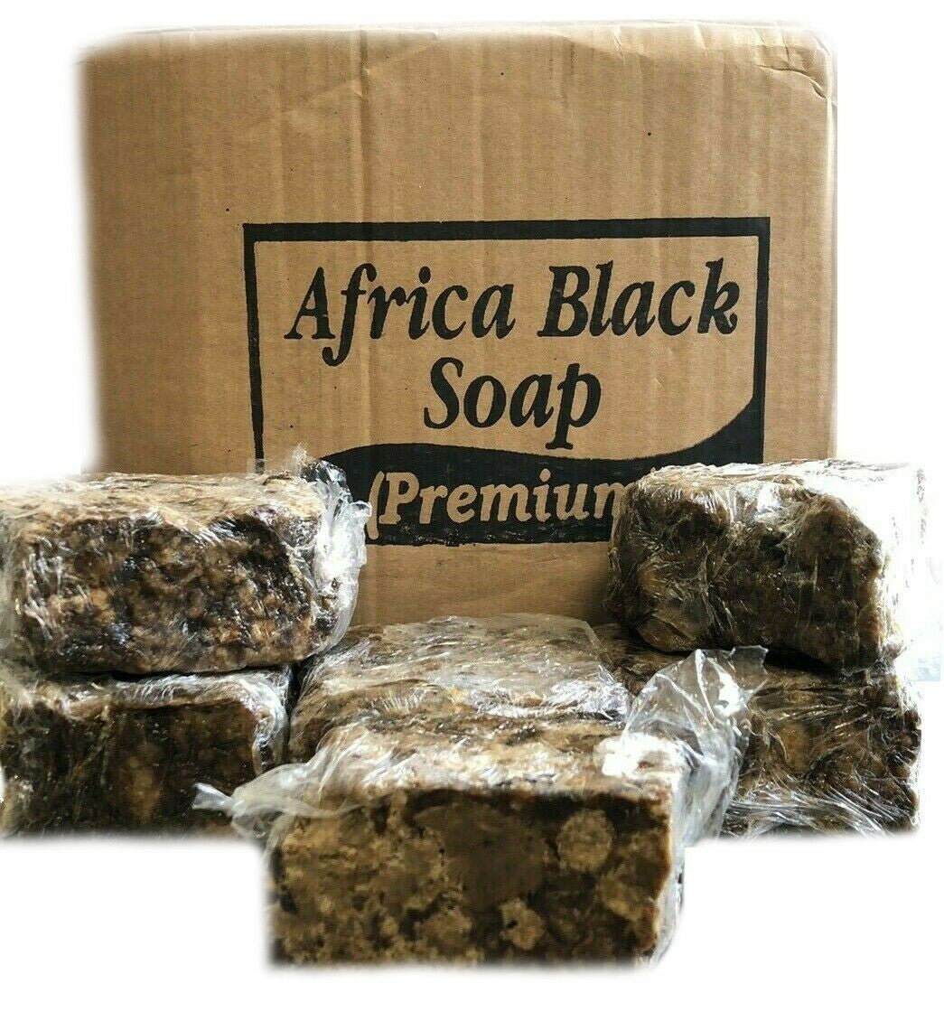 African Black Soap - Pure Organic Unrefined Shea & Plantain Ash for Skin Care