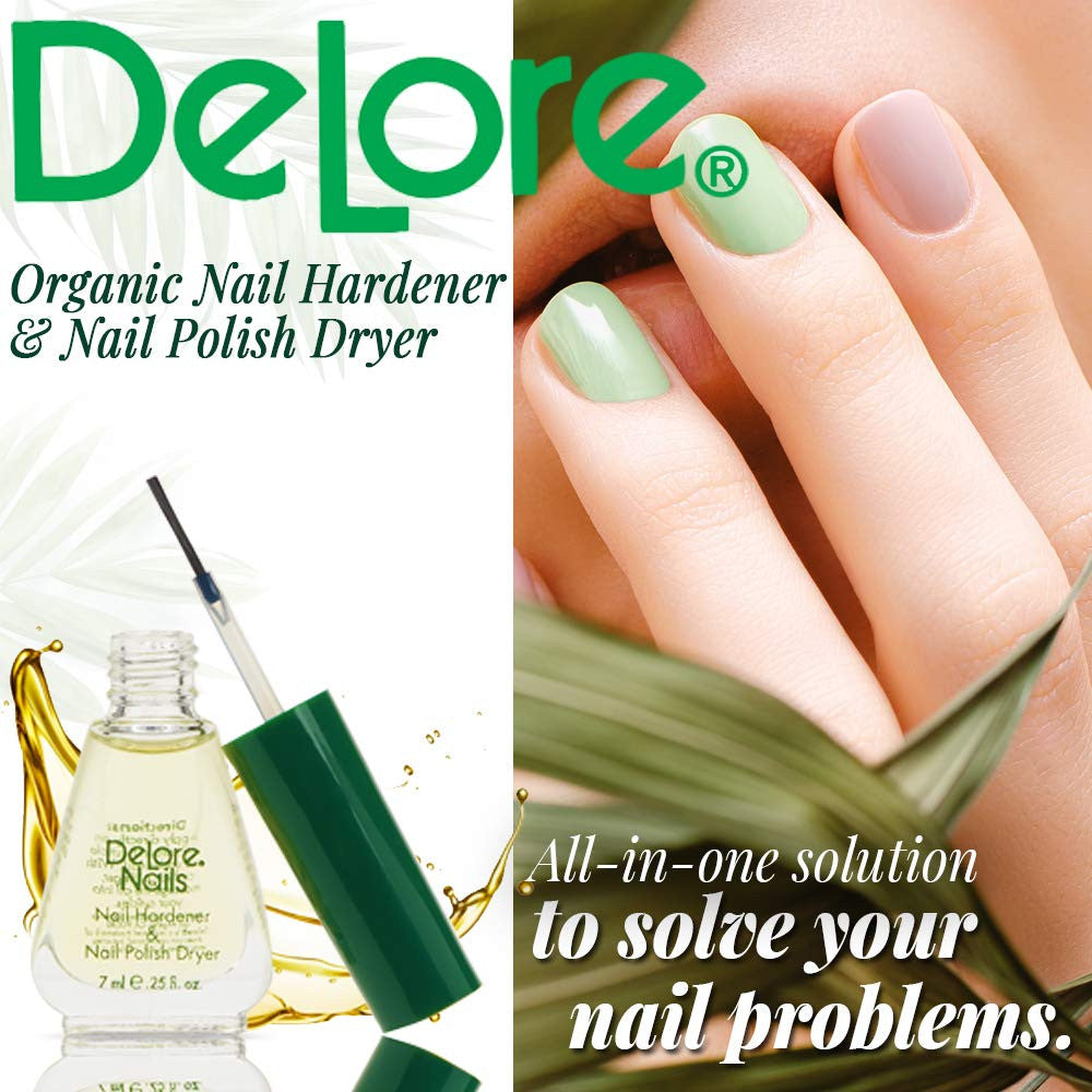Organic Nail Hardener & Quick-Dry Nail Polish Dryer 0.25oz 2-Pack