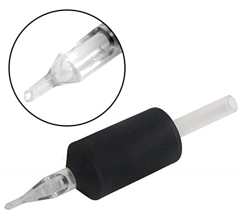 Tattoo Disposable Tubes 1 Inch Round/Flat/Diamond - 20 Pcs Pack