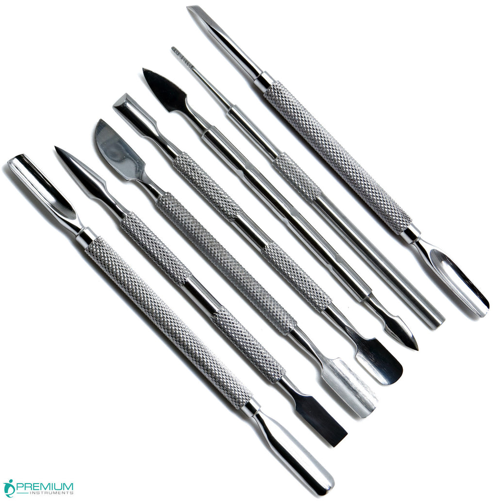 7-Piece Nail Care Set with Steel Cuticle Pusher and Manicure Tools