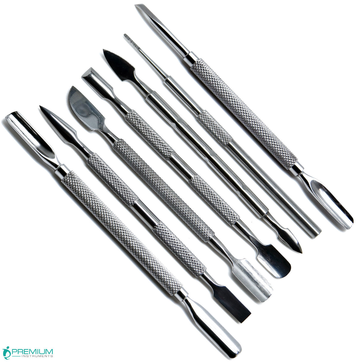 7-Piece Nail Care Set with Steel Cuticle Pusher and Manicure Tools