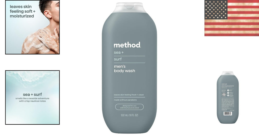 Men's Body Wash 18oz - Sea + Surf Scent, Gentle & Moisturizing