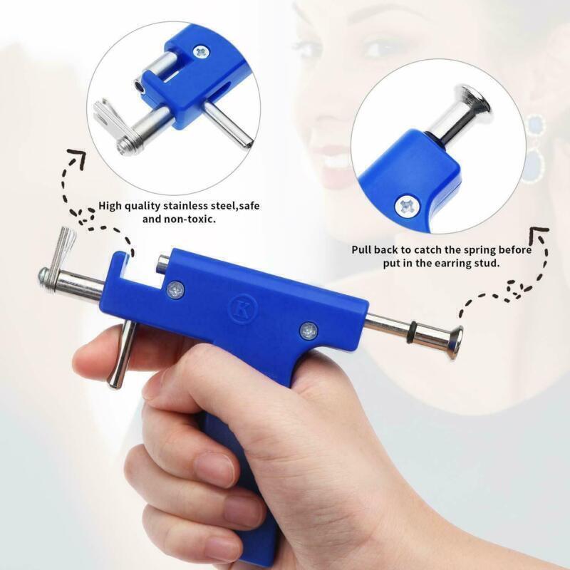 Professional Ear Piercing Gun Kit with 98 Studs - DIY Ear Nose Navil Body Kit