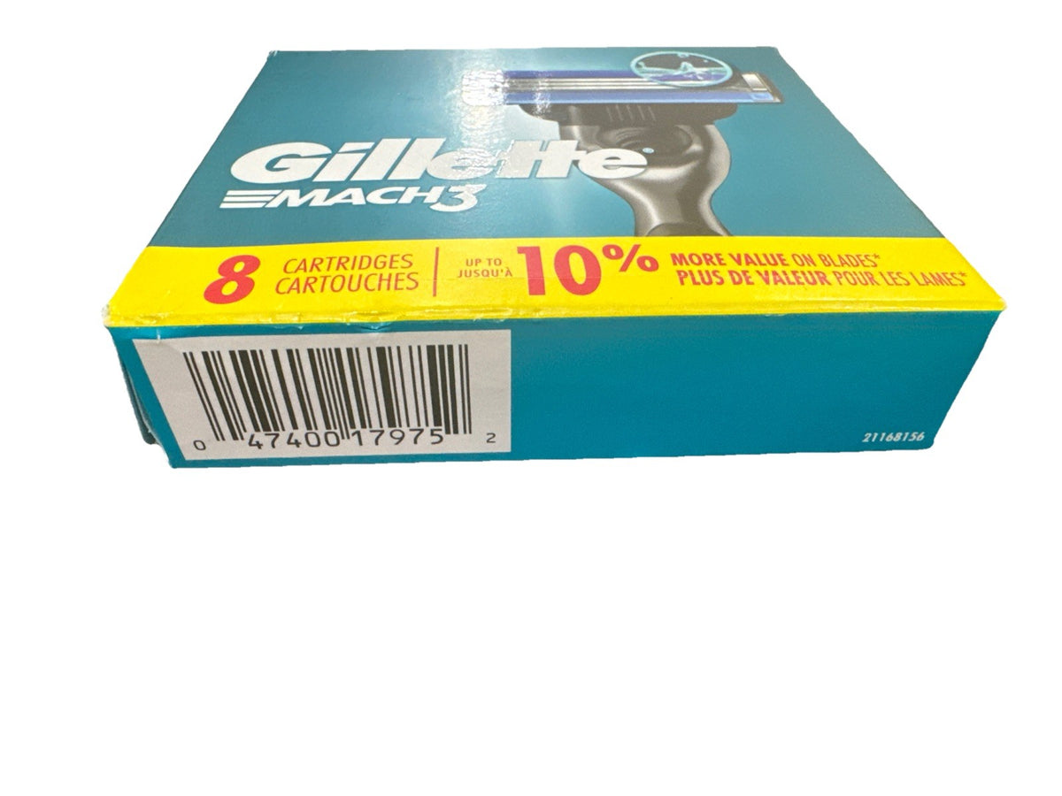 Gillette Mach3 Men's Razor Blade Refills - 3-Blade Technology, 8 Count