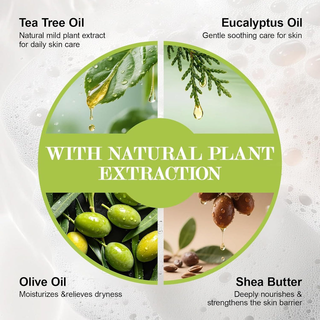 Antifungal Tea Tree & Eucalyptus Soap - Pack of 5 for Skin Relief & Freshness