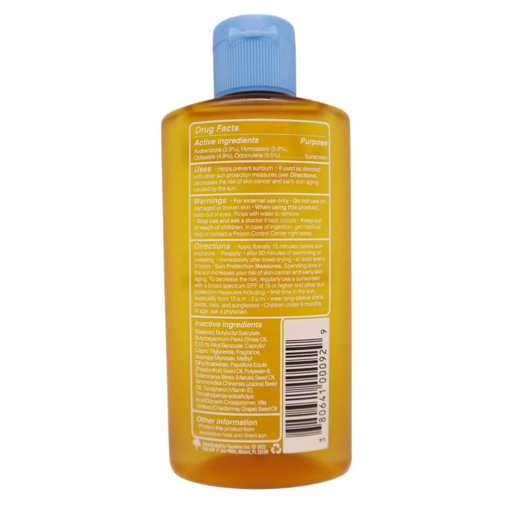Vacation Chardonnay Oil SPF 30 Sun Protection Oil 3.4oz - Hydrating Sunscreen