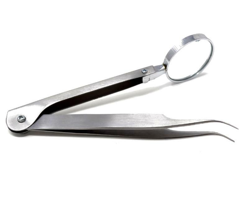 Facial Ingrown Hair & Splinter Removal Tweezers with Magnifying Glass - Multiple Styles