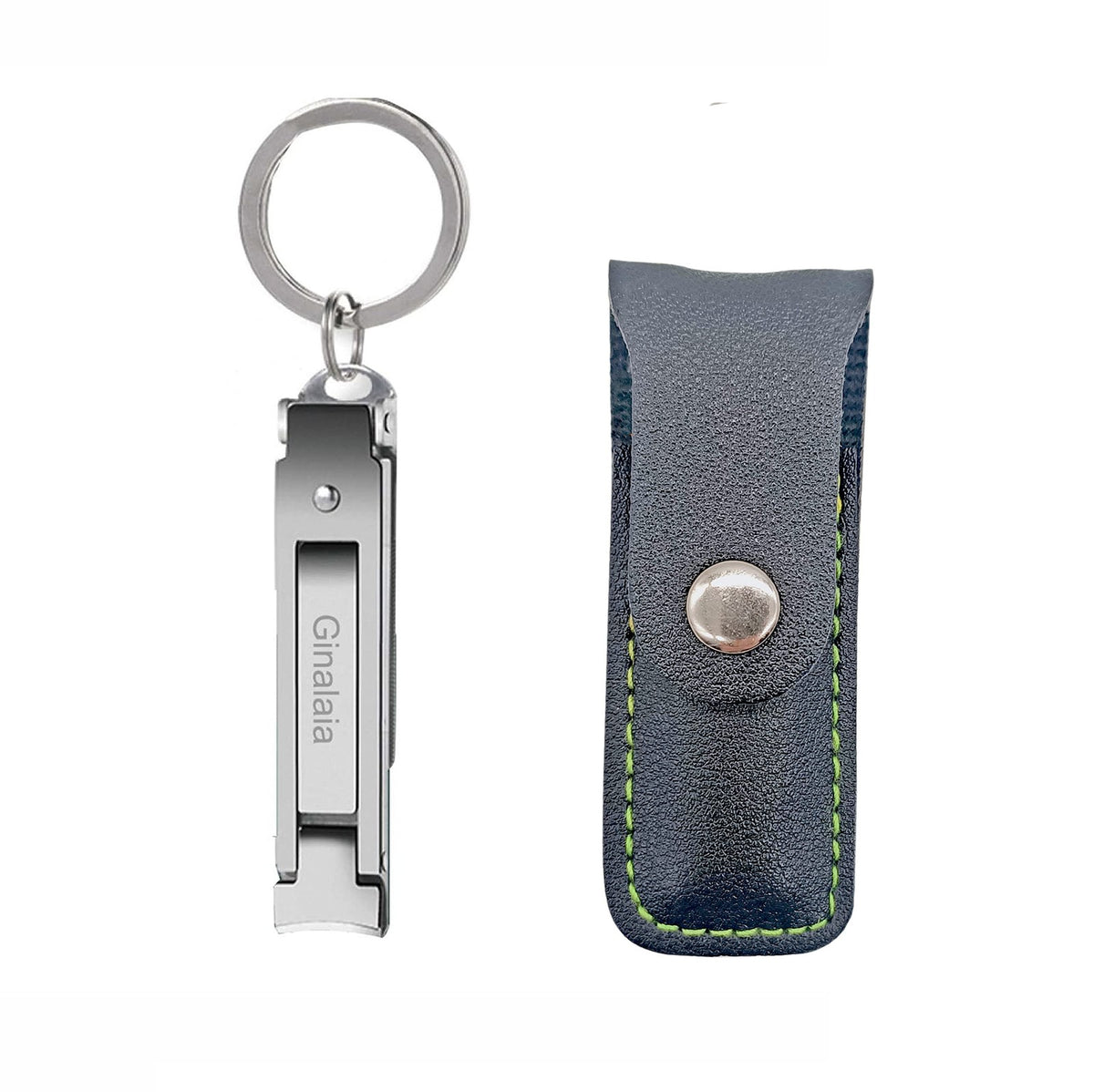 Portable Stainless Steel Nail Clipper with File & Keychain - Travel Grooming Tool