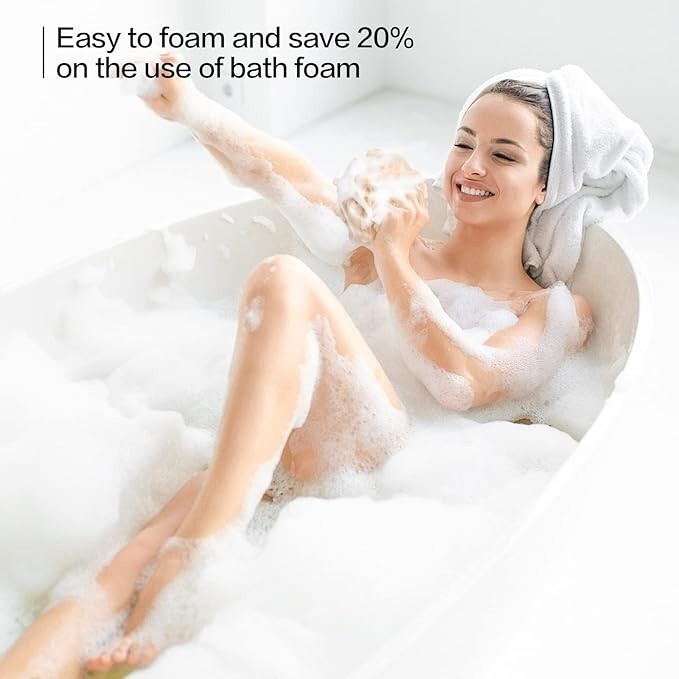 Exfoliating Shower Poufs 4-Pack Mesh Body Scrubbers for Gentle Skin Cleaning