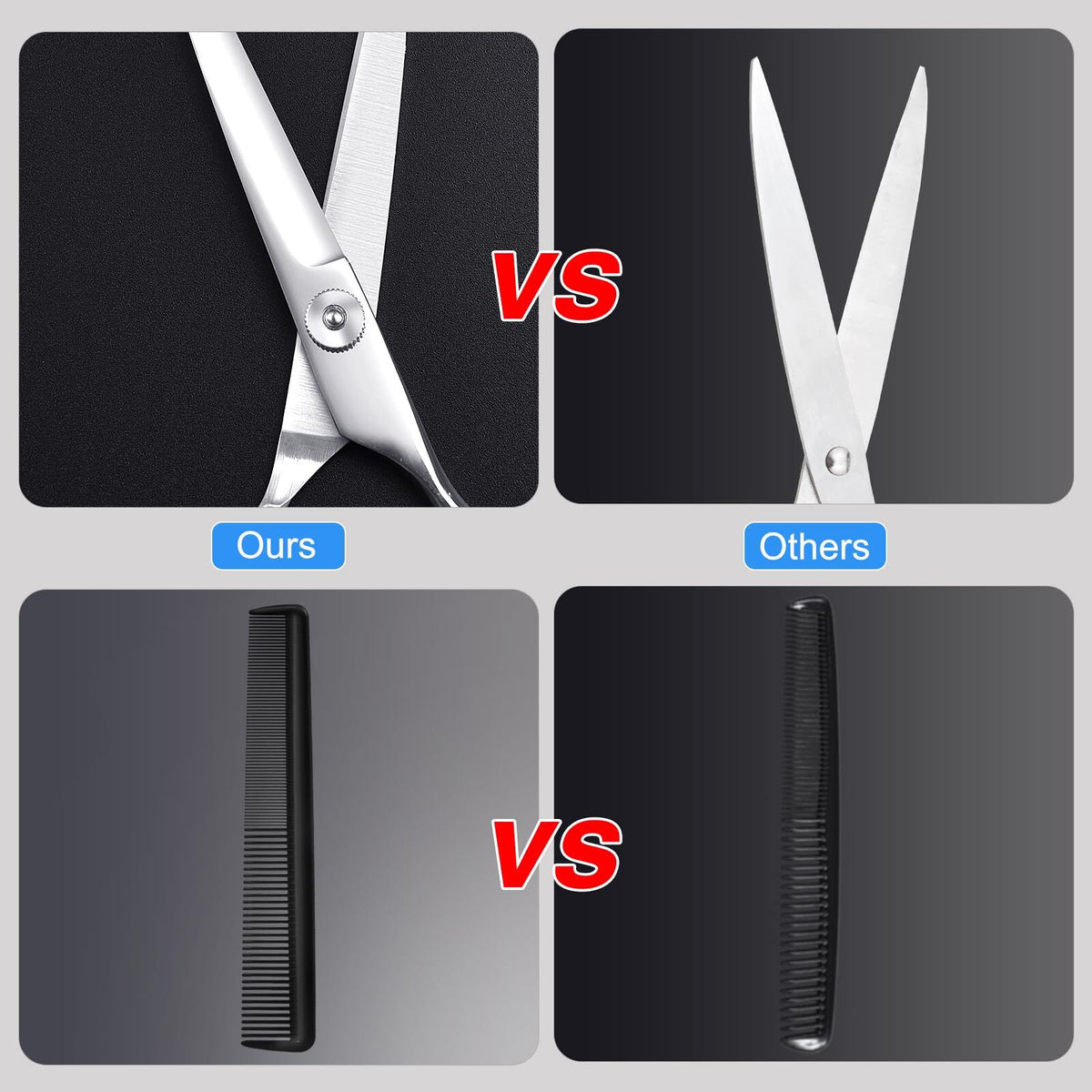 6.5-Inch Stainless Steel Hair Cutting Scissors for Barbers & Stylists