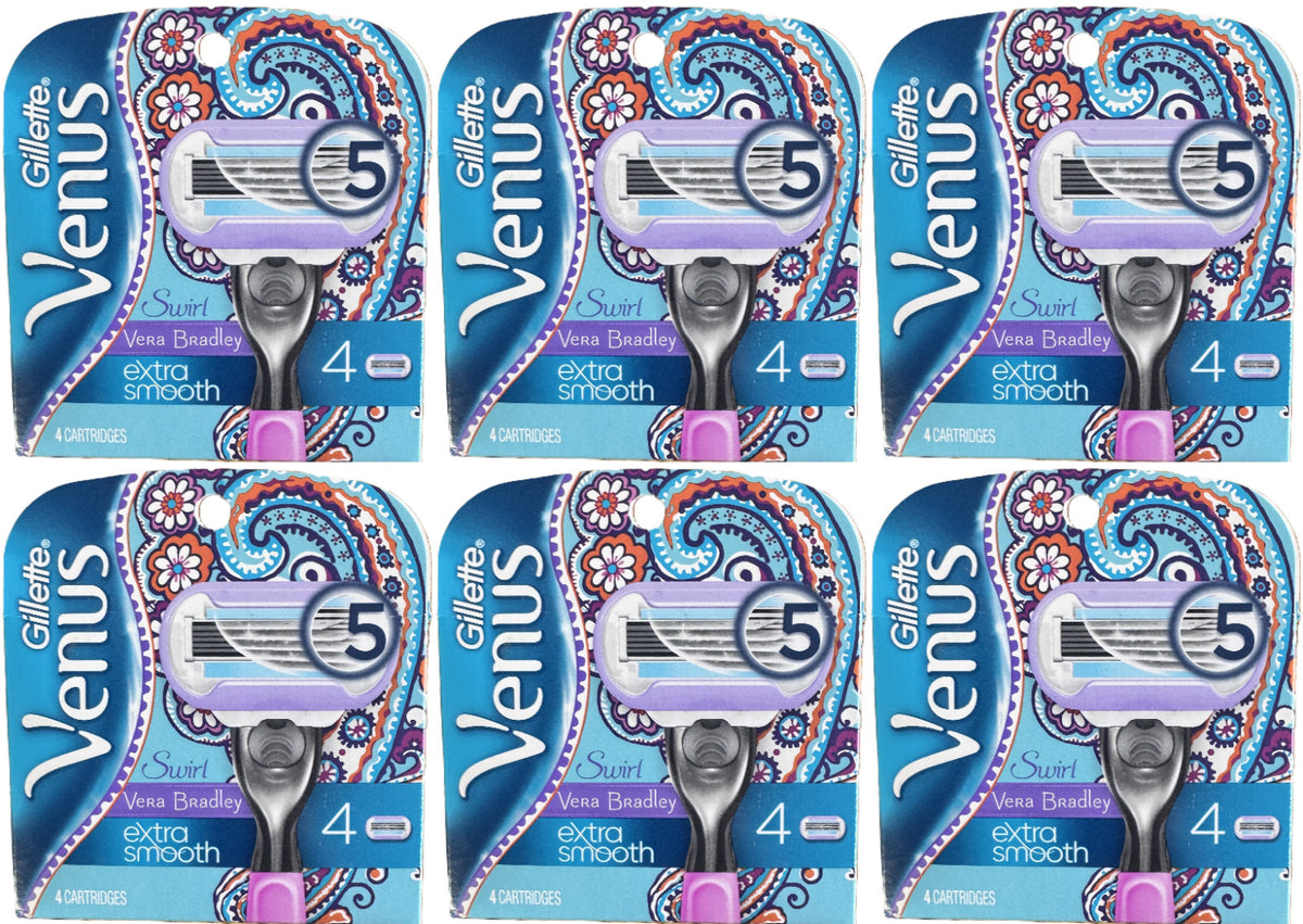 Gillette Venus Swirl Razor Refill Cartridges Limited Edition Vera Bradley Pack of 24