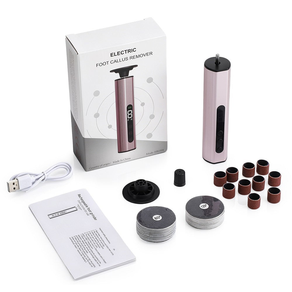 Electric Foot Grinder Callus Remover Pedicure Tool with 9 Speeds & 20 Sandpaper Discs