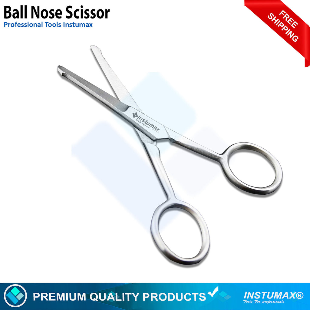 Professional Rounded Tip Scissors for Ear, Mustache & Beard Grooming