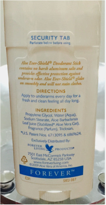Aloe Ever-Shield Deodorant Stick - Aluminum-Free, 10 Pack