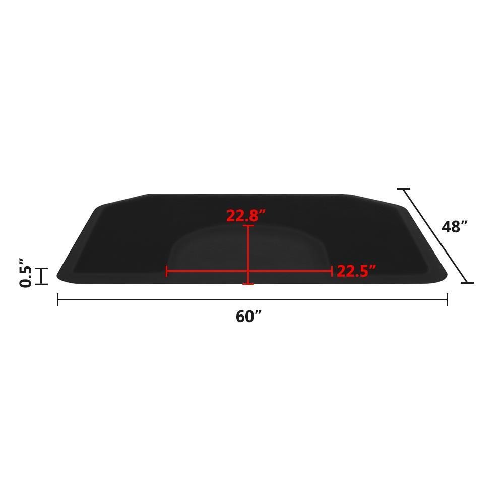 Anti-Fatigue Salon Mat 5x4 ft for Hair Stylist & Barber Shop Floors - 1/2 Inch Thick