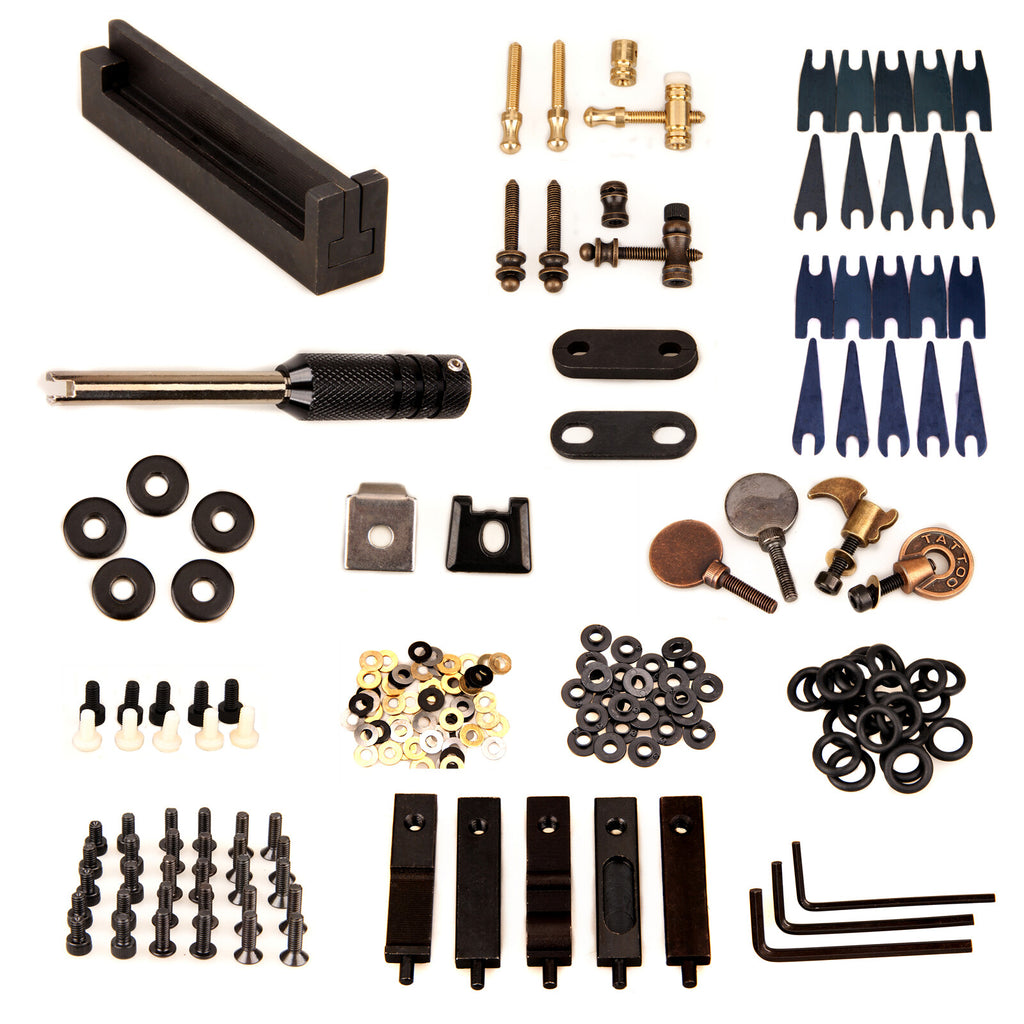 Tattoo Machine Repair Tools Kit - Armature Bar, Front Vice, Springs & Posts (Complete Set)