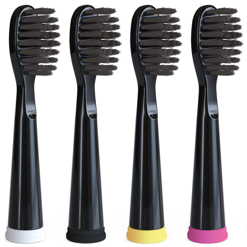 Electric Toothbrush Replacement Heads Soft Charcoal Bristles Pack of 8