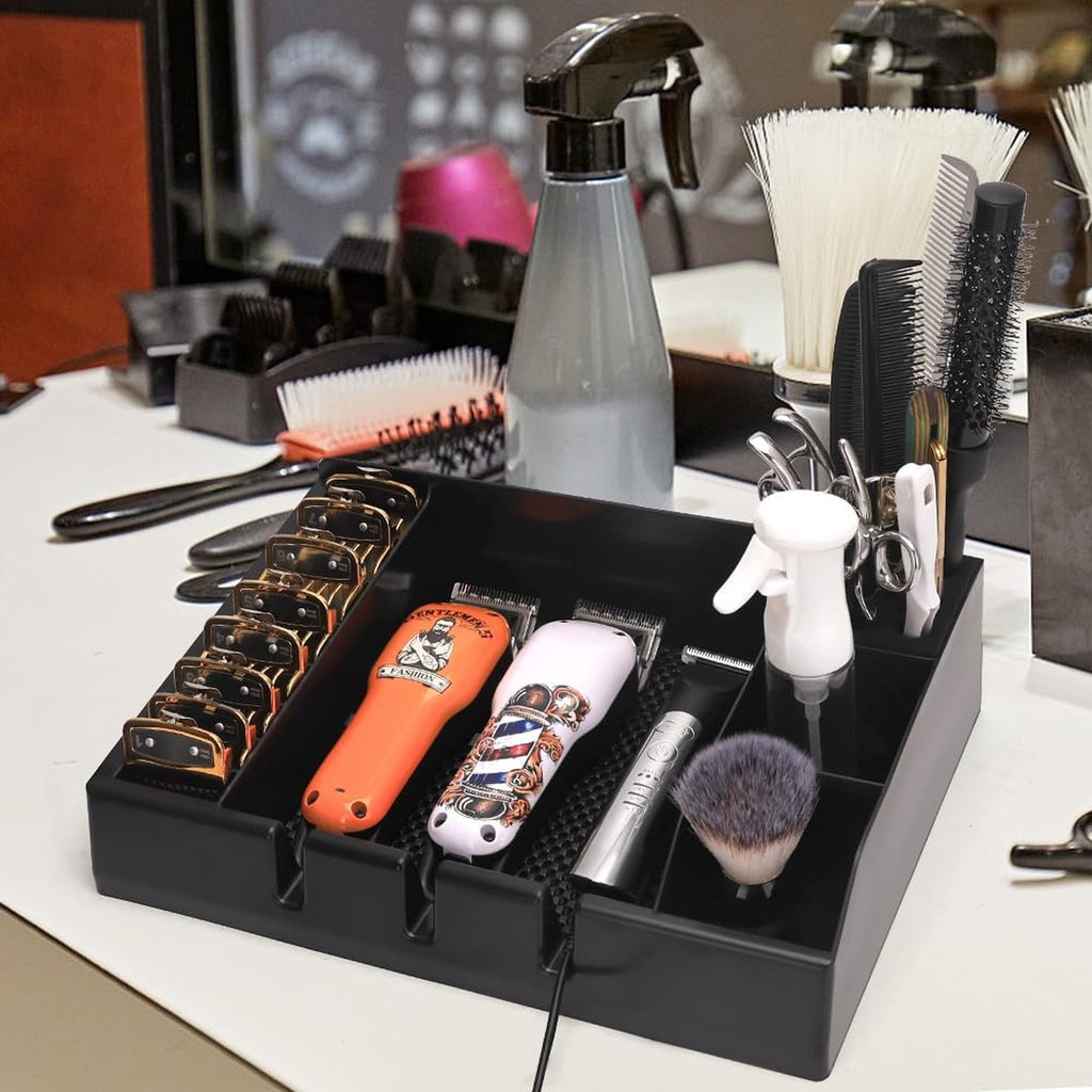 Hairdressing Clipper Trays Wall Mount Organizer for Barber & Stylist Stations