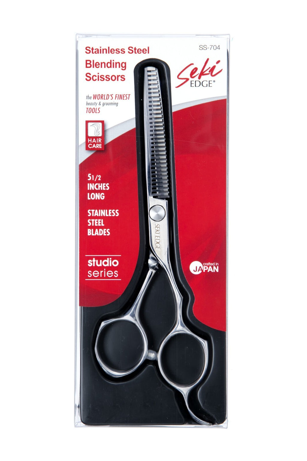 Stainless Steel Hair Blending Scissors 5.5 Inch with Finger Rest