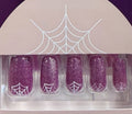 Halloween Purple Glitter Coffin Nails Decor - Creepy Crawlies, Cressida