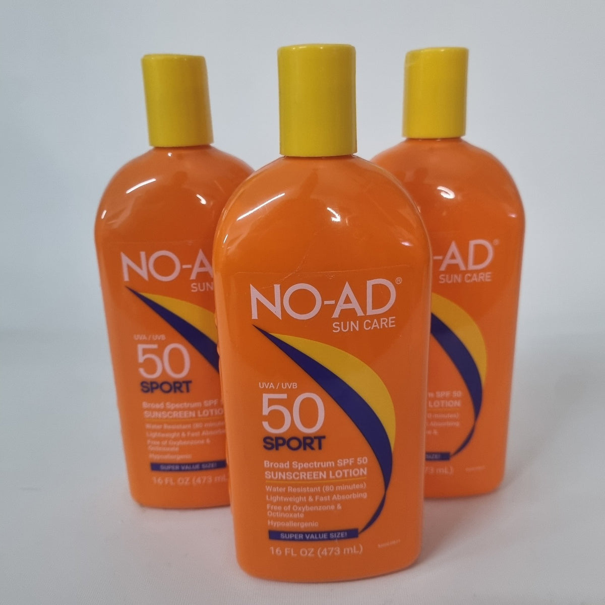 Sport Sunscreen Lotion SPF 50 - 16 fl oz Pack of 3, Water-Resistant Sun Protection