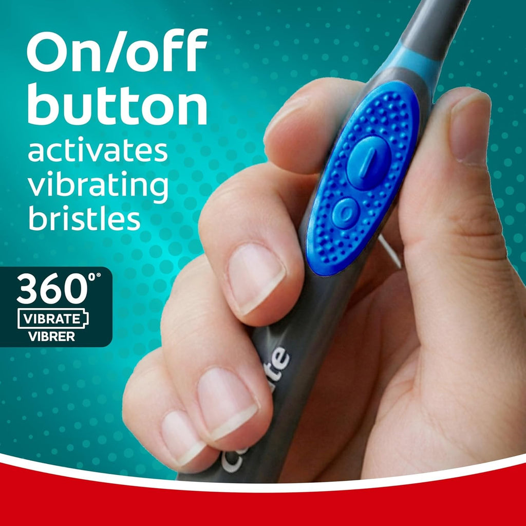 Electric Toothbrush 360 Vibrate Deep Clean Battery-Powered Medium Bristles