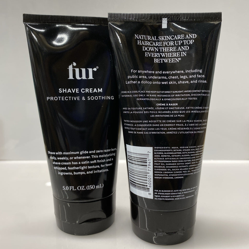 Fur Shave Cream Protective & Soothing - 2 Pack, 5 FL OZ Each