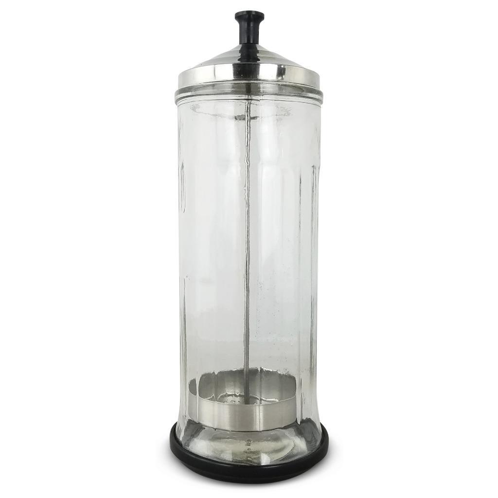 Disinfecting Glass Jar for Salon and Barber Tools, Sterilizer Container