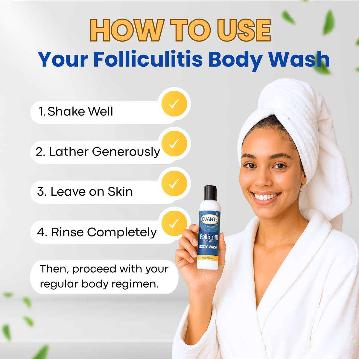 Folliculitis Body Wash - Acne & Itch Relief Natural Antibacterial Cleanser
