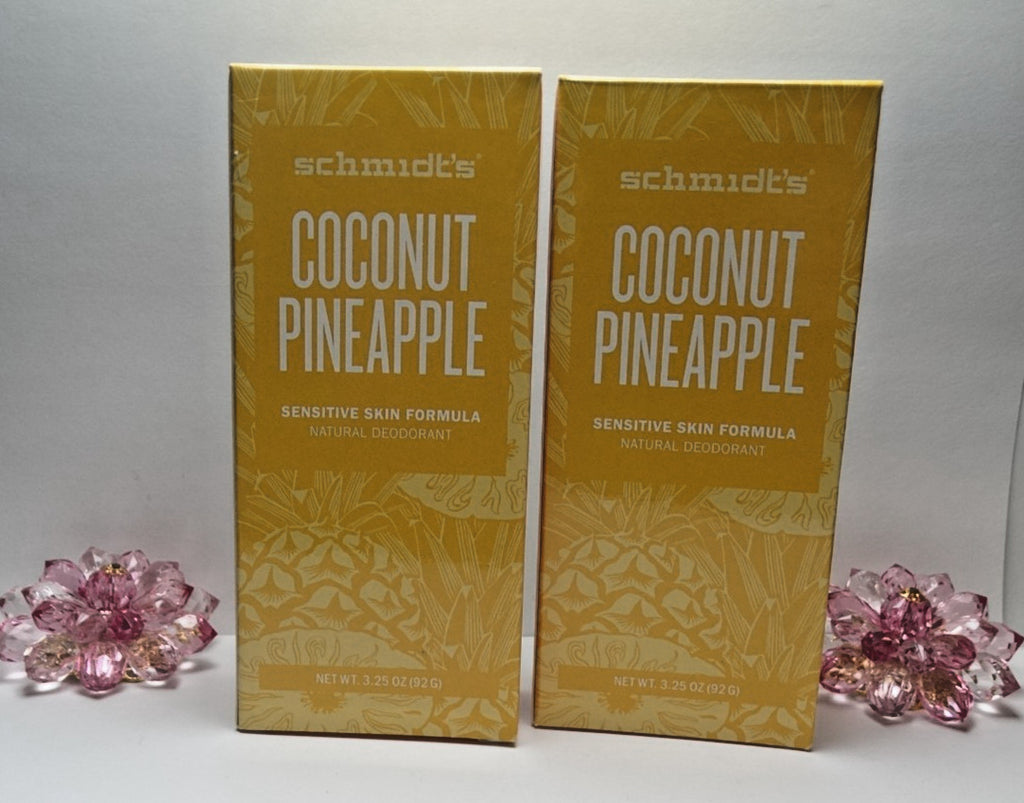 Natural Coconut Pineapple Deodorant Set - 3.25 oz x 2