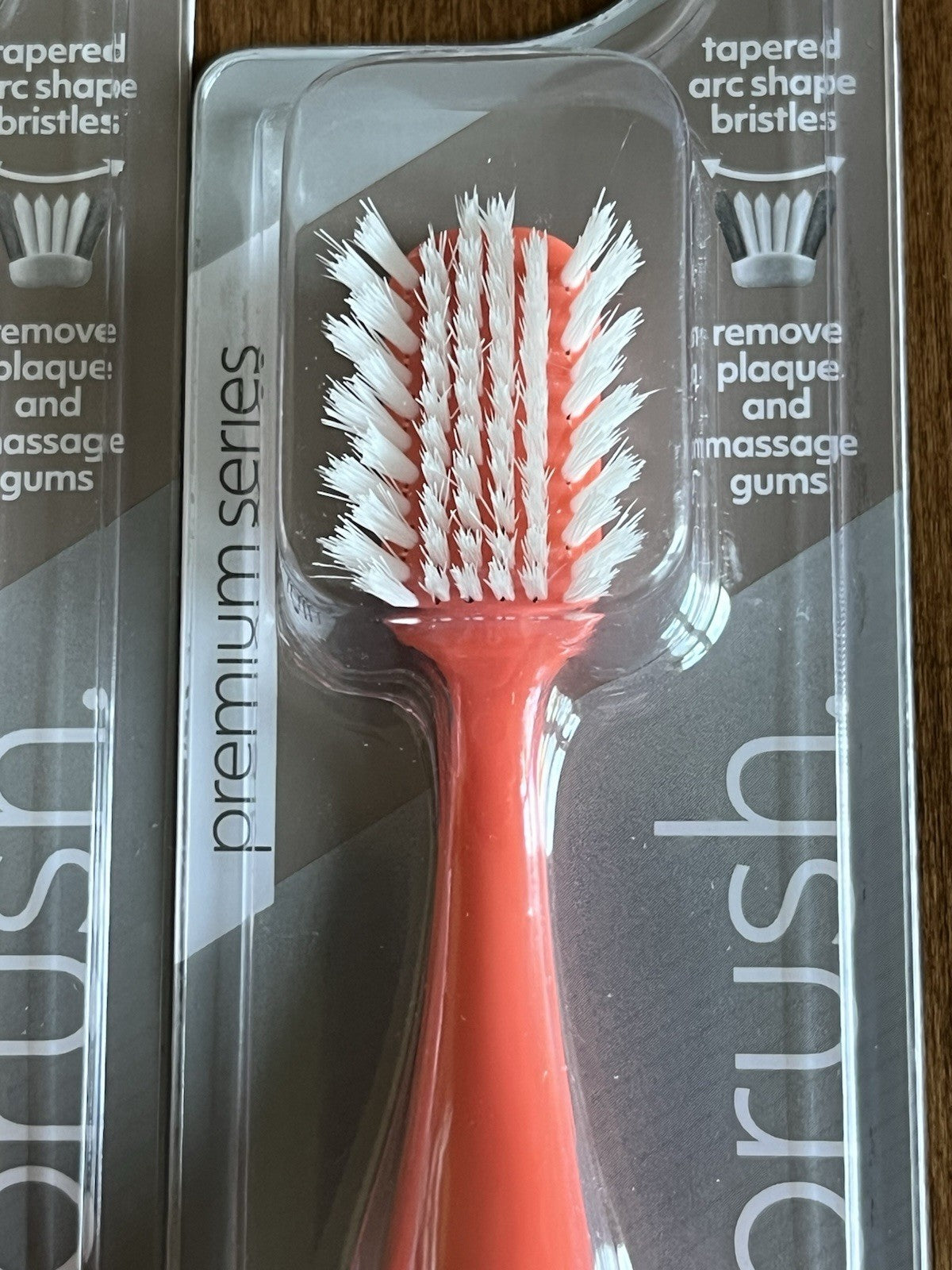 Premium Ultra Soft Adult Toothbrushes Set - V Arc Orange, 3 Pack