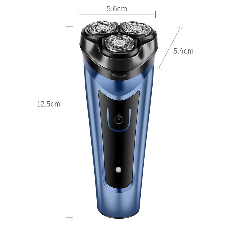 Men's Rechargeable Waterproof Rotary Electric Shaver with 4D Floating Blades
